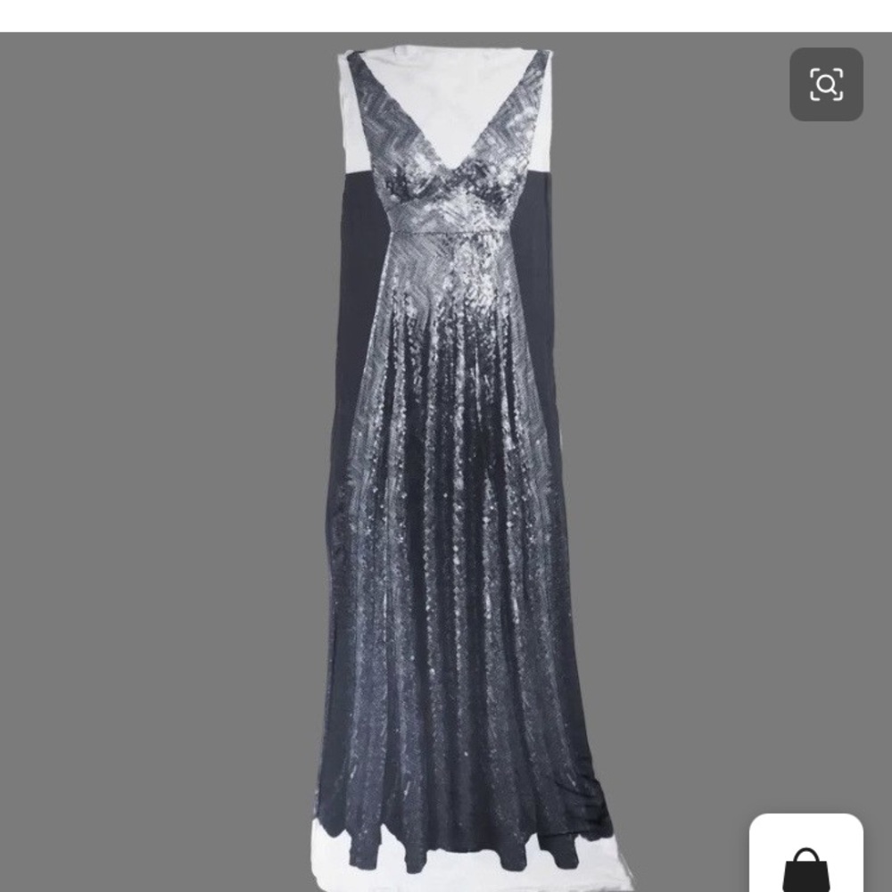 Maison Martin Margiela for h and m, Black and Silver High Low Dress